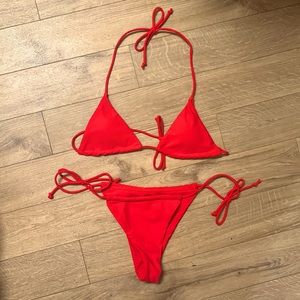 Red SHEIN String Bikini